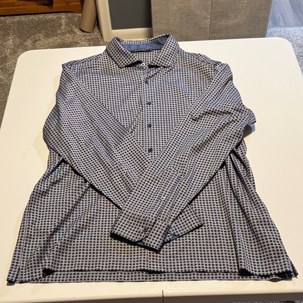 Bugatchi Men's Navy Patterned Shirt - Picture 2 of 8